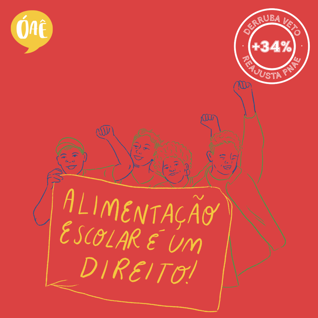 Entidades lançam campanha para derrubar veto de Bolsonaro contra alimentação escolar